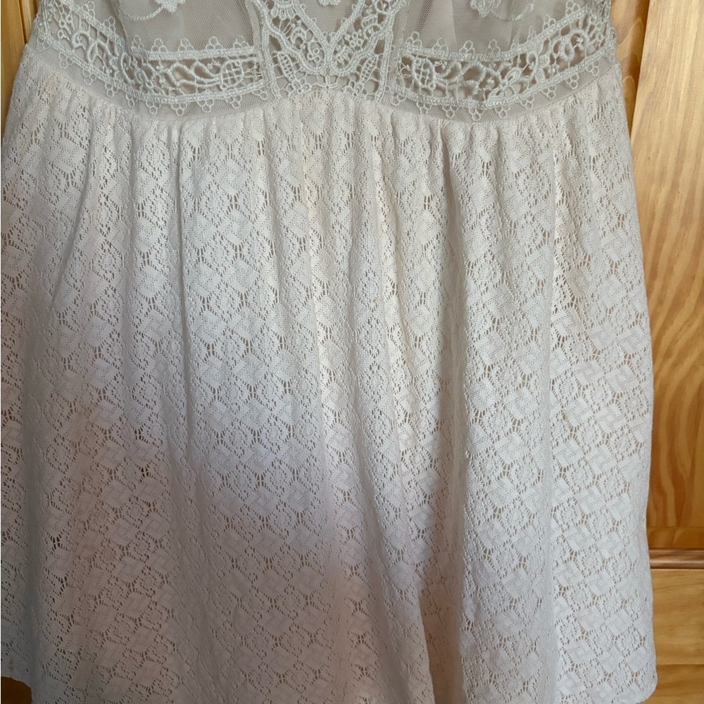 Free People | Victoria Lace Mini Dress in Ivory - Picture 6 of 11